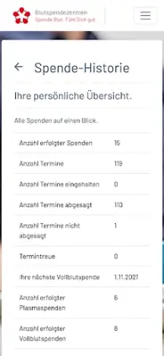 Blutspendezentren android App screenshot 1